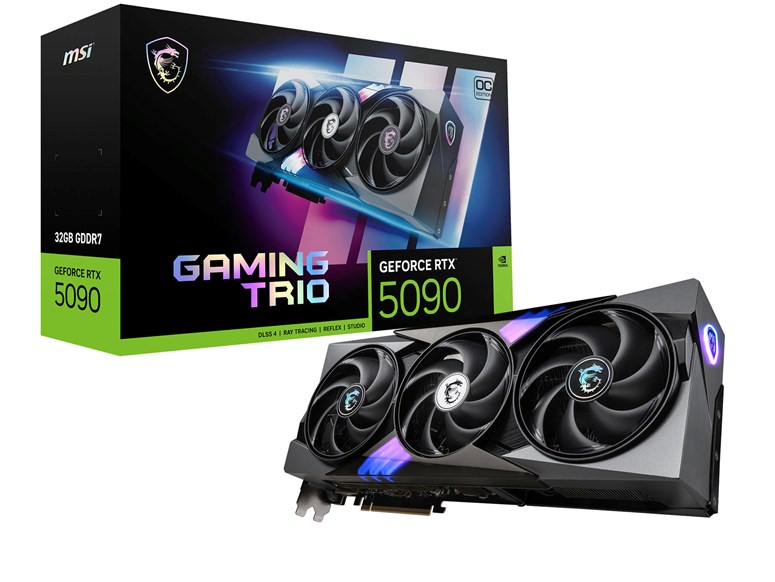 MSI GAMING GeForce RTX5090 TRIO OC 32GB, GeForce RTX 5090, 32 GB, GDDR7, 512 bit, 7680 x 4320 pixels, PCI Express x16 5.0
