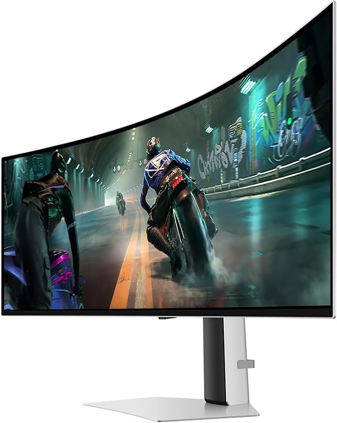 Samsung 49" Odyssey OLED G93SD DQHD, 240Hz Gaming Monitor, 124.5 cm (49"), 5120 x 1440 pixels, Dual QHD, OLED, 0.03 ms, Silver