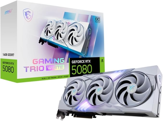 MSI GeForce RTX 5080 16G GAMING TRIO OC WHITE Graphics Card