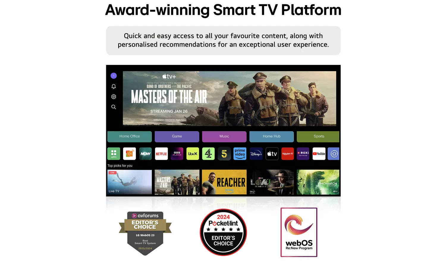 LG 43UR78006LK TV 109.2 cm (43") 4K Ultra HD Smart TV Wi-Fi Black