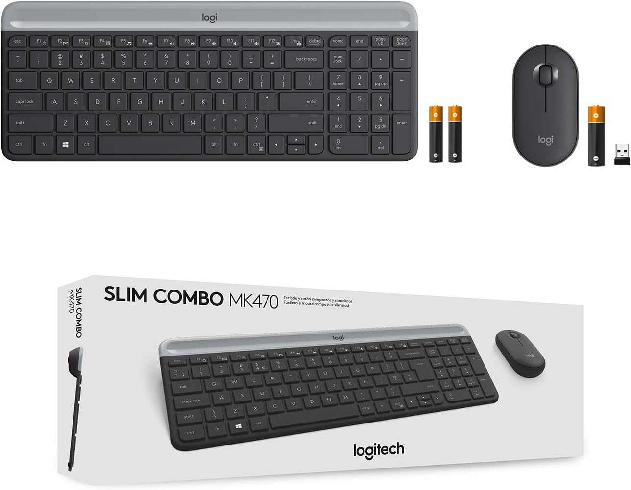 LOGITECH MK470 Wireless Keyboard and Mouse Set - Graphite