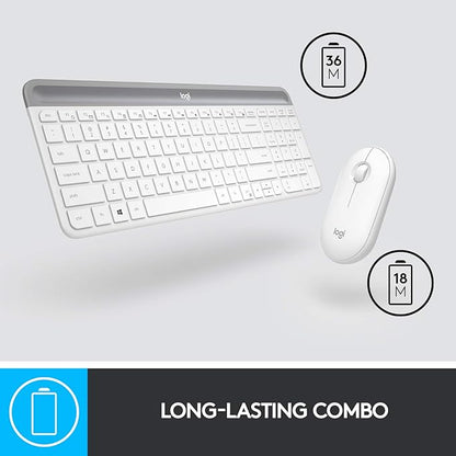 Slim Keyboard+Mouse Combo MK470 OFFWHITE