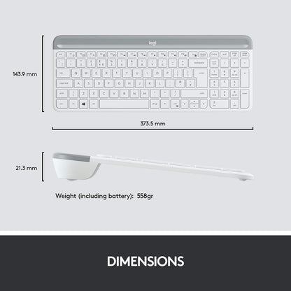 Slim Keyboard+Mouse Combo MK470 OFFWHITE